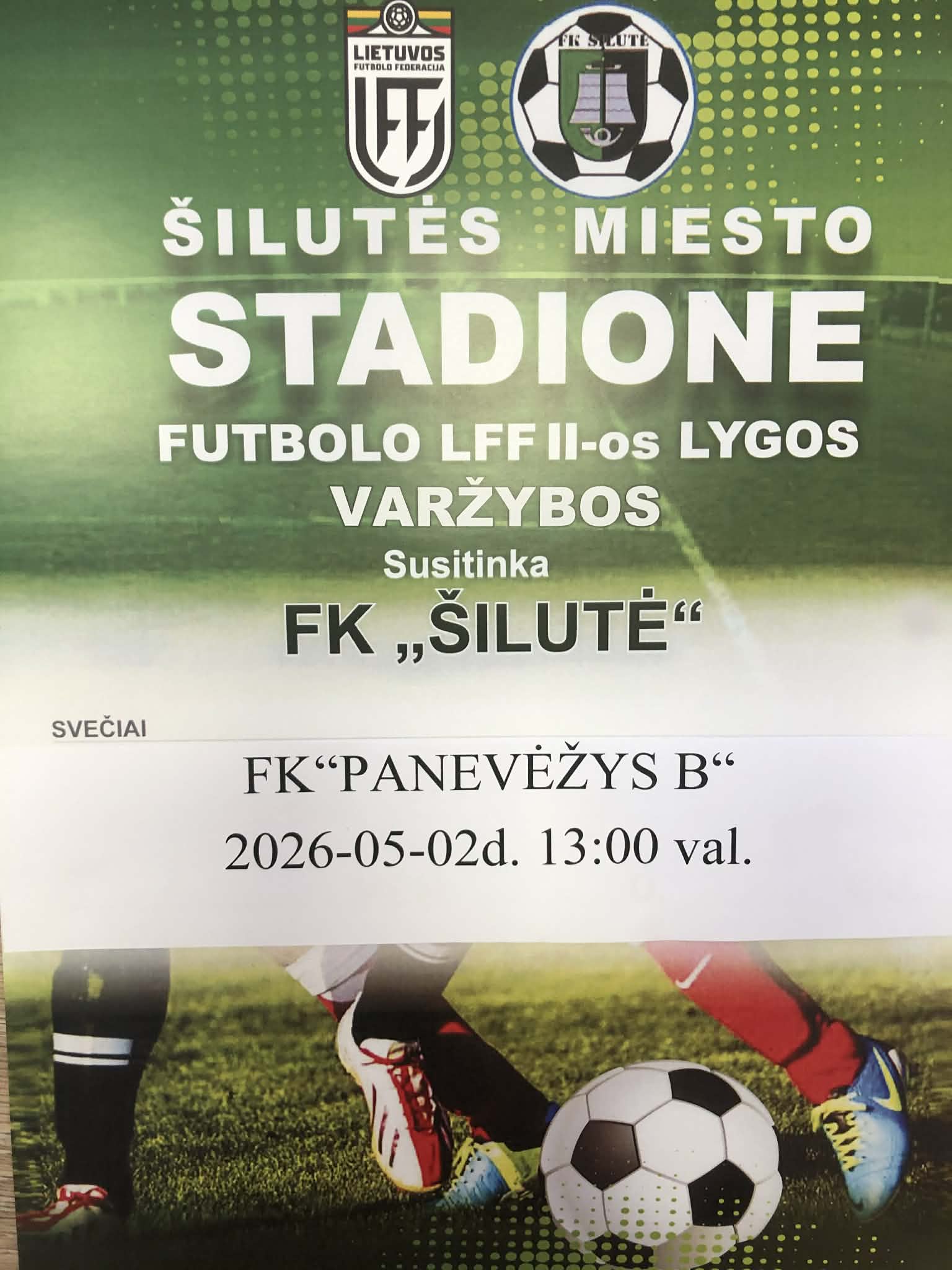 2026-05-02 d. 13:00 val. futbolo LFF II-os lygos varžybos