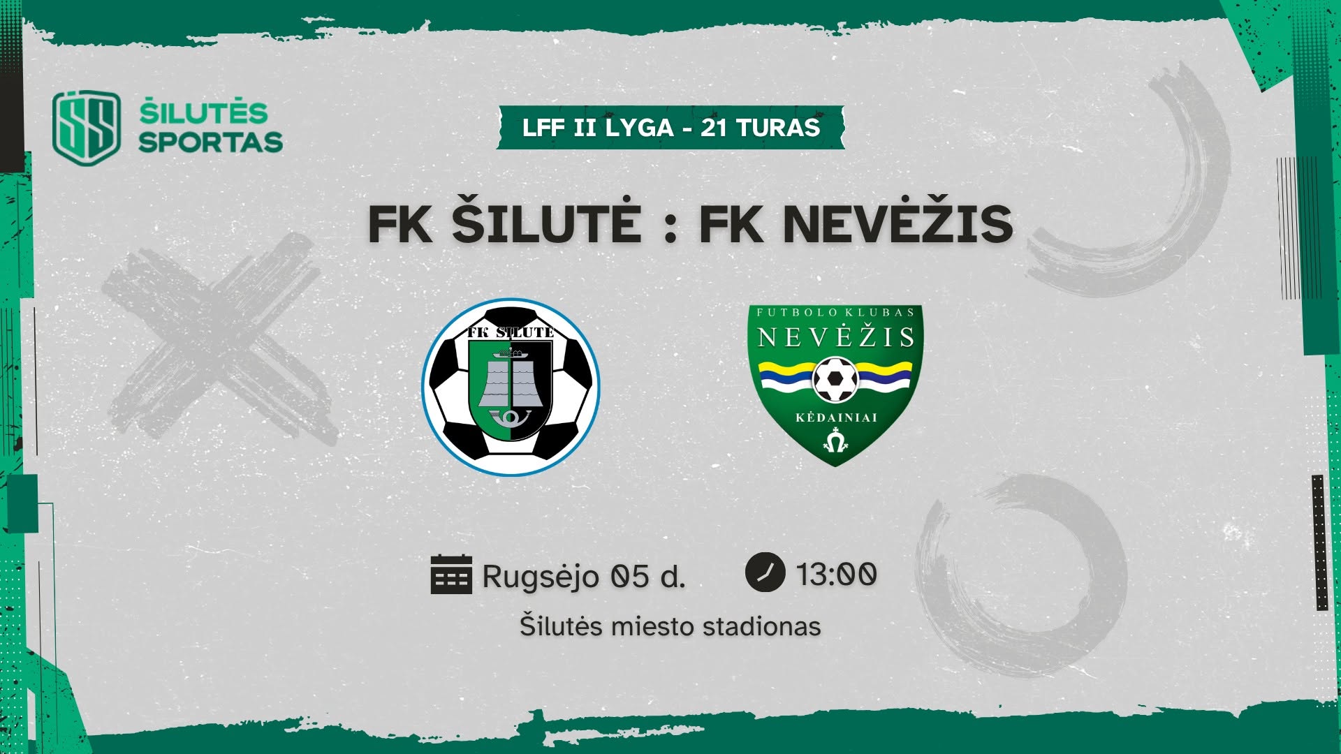 Rugsėjo 5 d. 13:00 val. futbolo varžybos